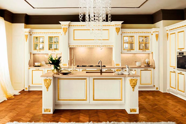 Мебель на кухне приобретает стилистическую направленность во многом благодаря накладкам