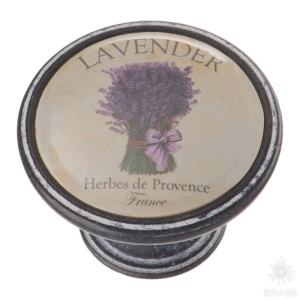 550NF48 Ручка кнопка — LAVENDER, лаванда, старое серебро