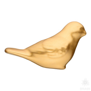 10629 BIRD-GOLD LEFT Ручка кнопка птичка керамика, золотой