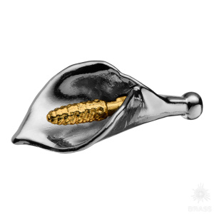 LALE-51-GOLD Ручка кнопка, глянцевый никель