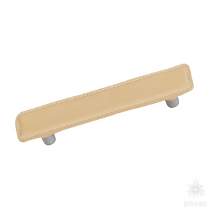 7034.0096.021.175 Ручка скоба эксклюзивная коллекция, бежевая кожа 96 мм