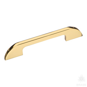 7317 0128 GL Ручка скоба, глянцевое золото 128 мм