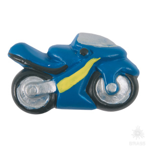 355AZ Ручка кнопка детская, мотоцикл синий