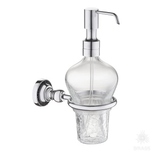 3517-71-520 Дозатор для мыла, латунь с чёрными кристаллами Swarovski, глянцевый хром