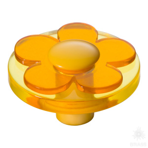 679AM Ручка кнопка детская, цветок жёлтый