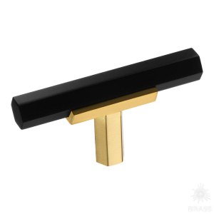 74-Matt Gold-Matt Black Ручка кнопка, сатинированное золото/чёрный