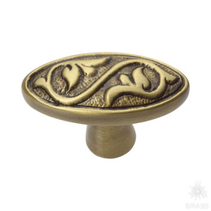 07104-013 Ручка кнопка, состаренная латунь