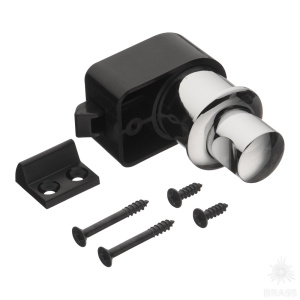 14.03.055-0 Мебельный замок с кнопкой, глянцевый хром