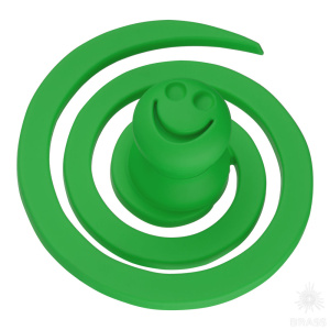 445025ST06 Ручка кнопка детская, червячок зелёный