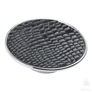 1026NE Ручка кнопка, чёрная глянцевая кожа