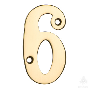 700200-7060179 Номер на дверь, цифра %226%22, латунь