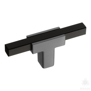 67-Titanium-Matt Black Ручка кнопка, графит/чёрный