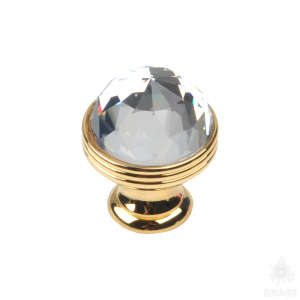 0Z5739.B00.00 Ручка кнопка с кристаллом Swarovski, глянцевое золото