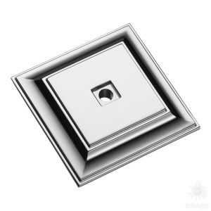 3040 0050 CR Подложка для мебельных ручек, глянцевый хром
