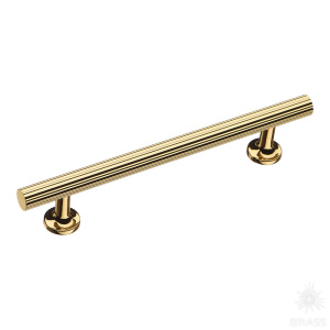 8887 0128 GL-GL Ручка рейлинг, глянцевое золото 128 мм