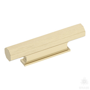 9332 0032 ELX5 Ручка кнопка, брашированная латунь 32 мм