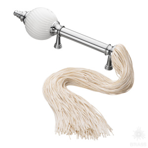 SULTAN-10-128-WHITE-KREM Ручка скоба, глянцевый хром 128 мм