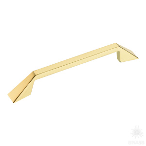 6843-100 Ручка скоба, глянцевое золото 128 мм