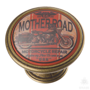 550BR13 Ручка кнопка, американская дорога — мотоцикл, старая бронза