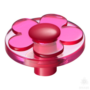 679MG Ручка кнопка, цветок малиновый