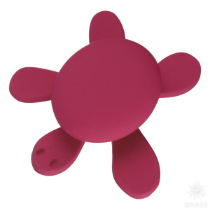456025ST10 Ручка кнопка детская, черепаха малиновая