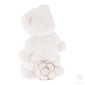 8275 T1-WS Teddy boy Ручка кнопка Мишка, белый/серебро