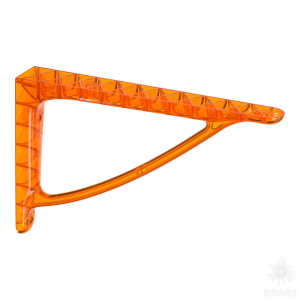 CRISTALL-C OP.ARANCIO Полкодержатель (2 шт.), прозрачный пластик, оранжевый, 240 мм