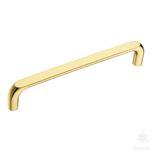 395-160-Gold Ручка скоба, глянцевое золото 160 мм