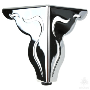 KAX-4620-0120-A01 Опора мебельная резная, глянцевый хром