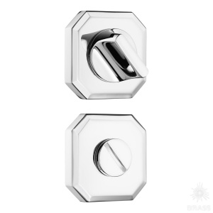 9162 MP02 WC ROSETTE Накладка с поворотной кнопкой, глянцевый хром (комплект 2 шт)