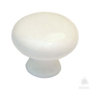 457MO Ручка кнопка керамика, белый