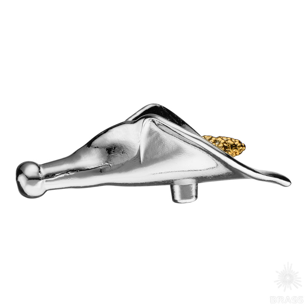 LALE-51-GOLD Ручка кнопка, глянцевый никель