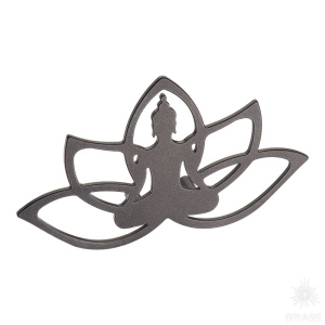 KKP-1020-B41-Soft Ручка скоба "Будда на лотосе", серый 32 мм