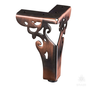 KAX-4626-0110-A07 Опора мебельная резная, античная медь