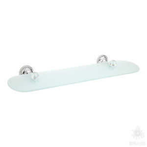 3511-71-005 Полка для ванных аксессуаров, латунь с кристаллами Swarovski, глянцевый хром