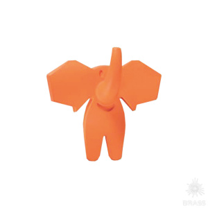 463025ST08 Ручка кнопка детская, слон оранжевый