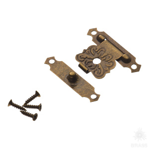 30.00.052-0 Замок для шкатулки, сталь, цвет бронза