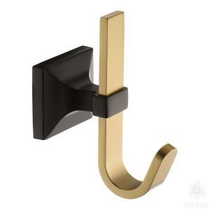 737 Hook Matt Black-Champagne Gold Крючок мебельный, чёрный/матовая латунь