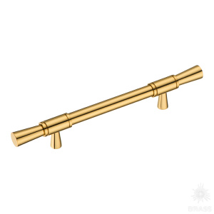 2553-003-128 Ручка рейлинг, глянцевое золото 128 мм