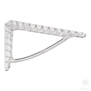 CRISTALL-C TRANSPAR. Полкодержатель (2 шт.), прозрачный пластик, прозрачный белый, 240 мм