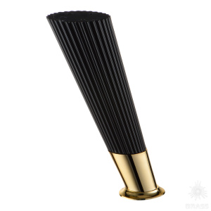 3510 0160 Matt Black/Metalized Gold Опора мебельная SUIT, чёрный/глянцевое золото 160 мм