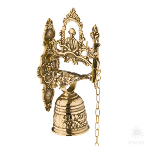 00257 Колокол настенный, латунь