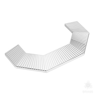 1213 128MP02 Ручка скоба, глянцевый хром 128 мм