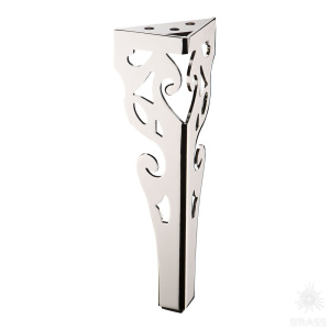 KSA-2001-0250-A01 Опора мебельная резная, глянцевый хром