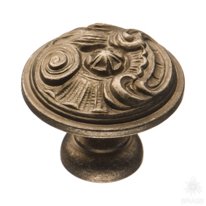 012035M Ручка кнопка, полированная сталь