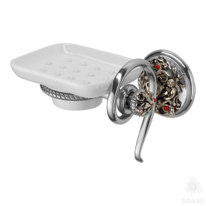 PV1607/K Держатель для мыла, керамика, старое серебро