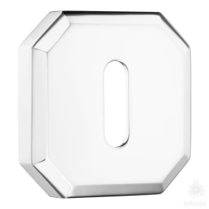 9160 MP02 ROOM ROSETTE Накладка с овальным отверстием для ключа, глянцевый хром (комплект 2 шт)