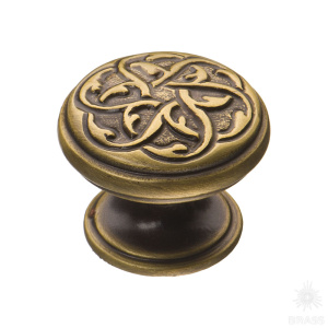 07120-013 Ручка кнопка, состаренная латунь