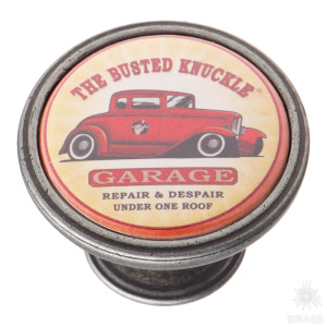 550PT14 Ручка кнопка — AMERICAN ROAD, старое серебро