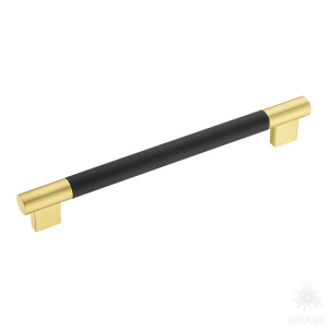 9404-246 Ручка рейлинг, чёрный/матовое золото 192 мм